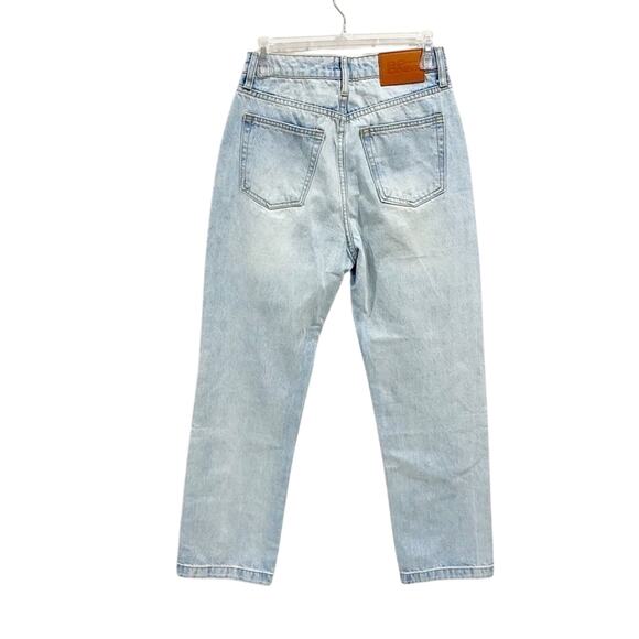 Princess Polly Straight Leg High Rise Blue Jeans Size 2 - Picture 4 of 7